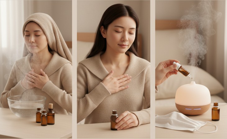 症状やシーン別｜咳を和らげるアロマの使い方
