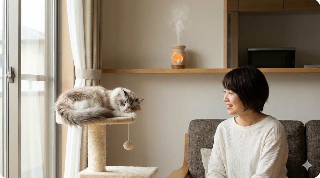 猫などのペットを飼っている家庭での安全性