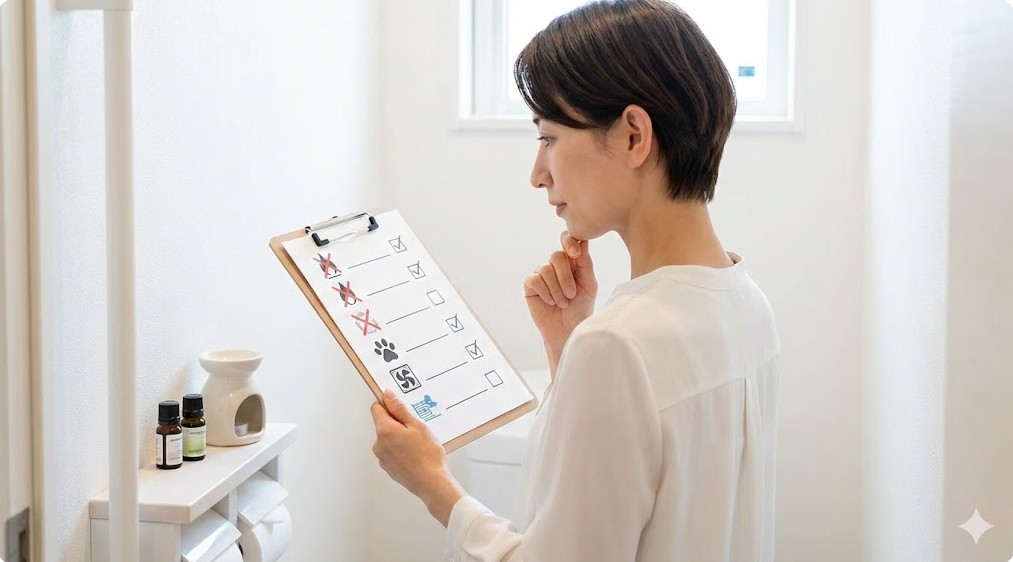 トイレへアロマオイルを垂らす前に確認すべき安全管理